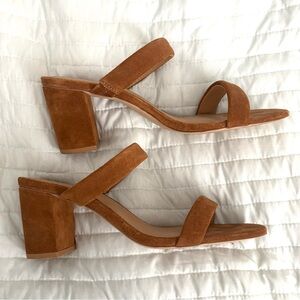 Soludos Elegant Tan Block Heel strappy sandals. Size 8 1/2.